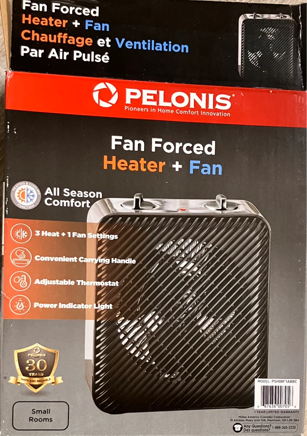 Pelonis Fan Forced Heater + Fan