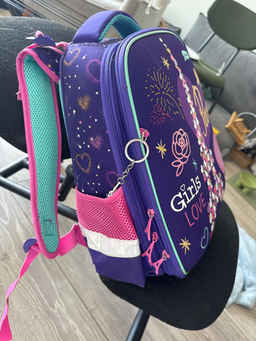 Erhaft Purple Paris Backpack for school - photo 2