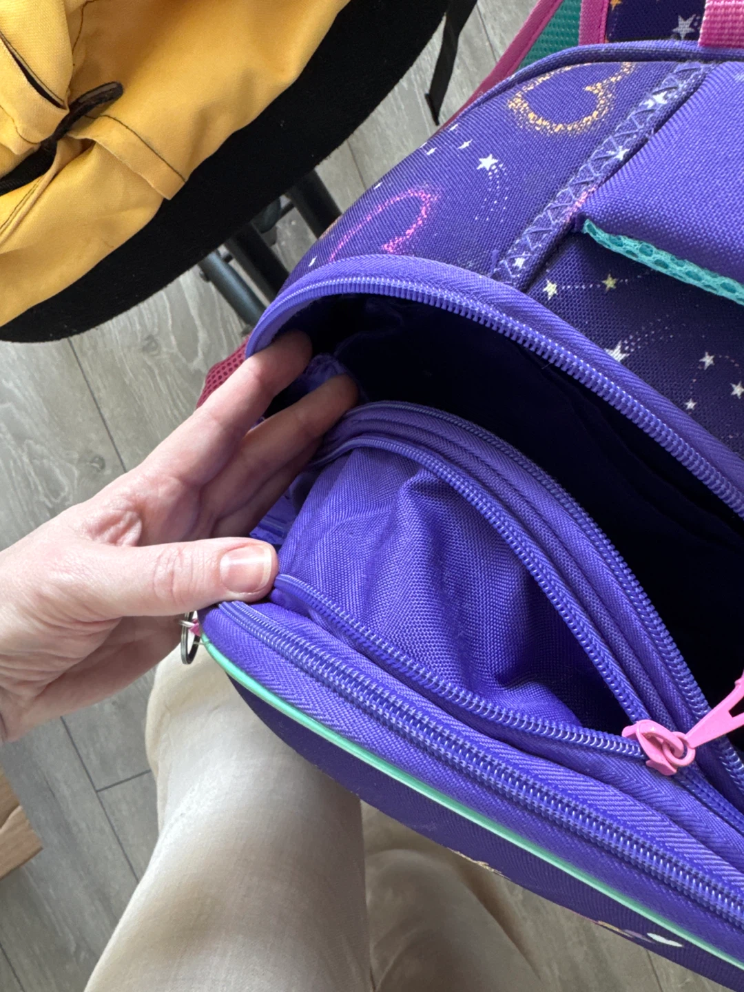 Erhaft Purple Paris Backpack for school - photo 5