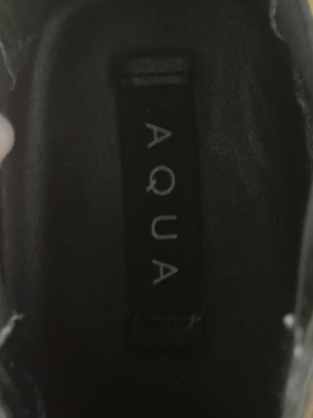 Aqua Loren Black Leather Chelsea Boots Size 8M - photo 2