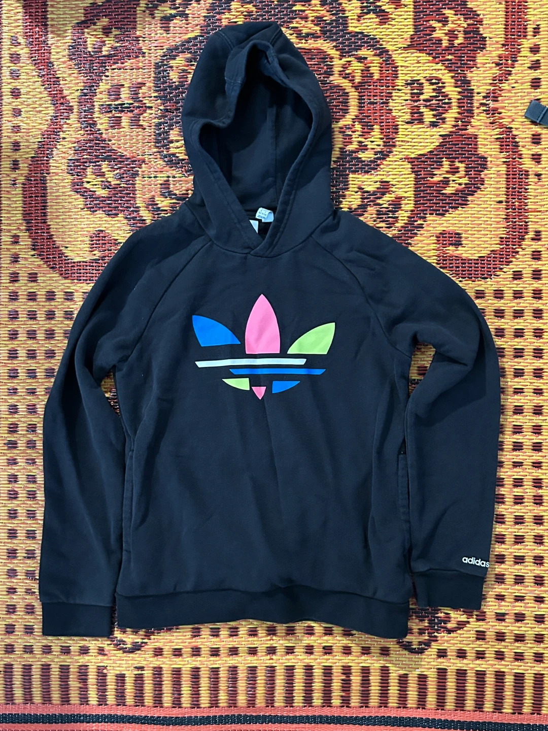 Adidas Black Hoodie with Trefoil Logo