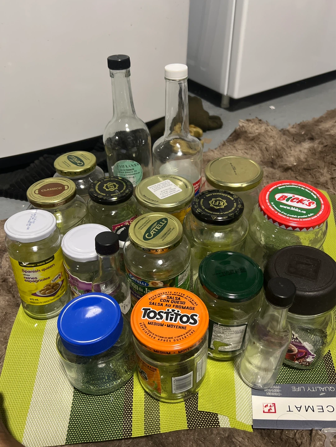 Assorted Empty Jars and Bottles