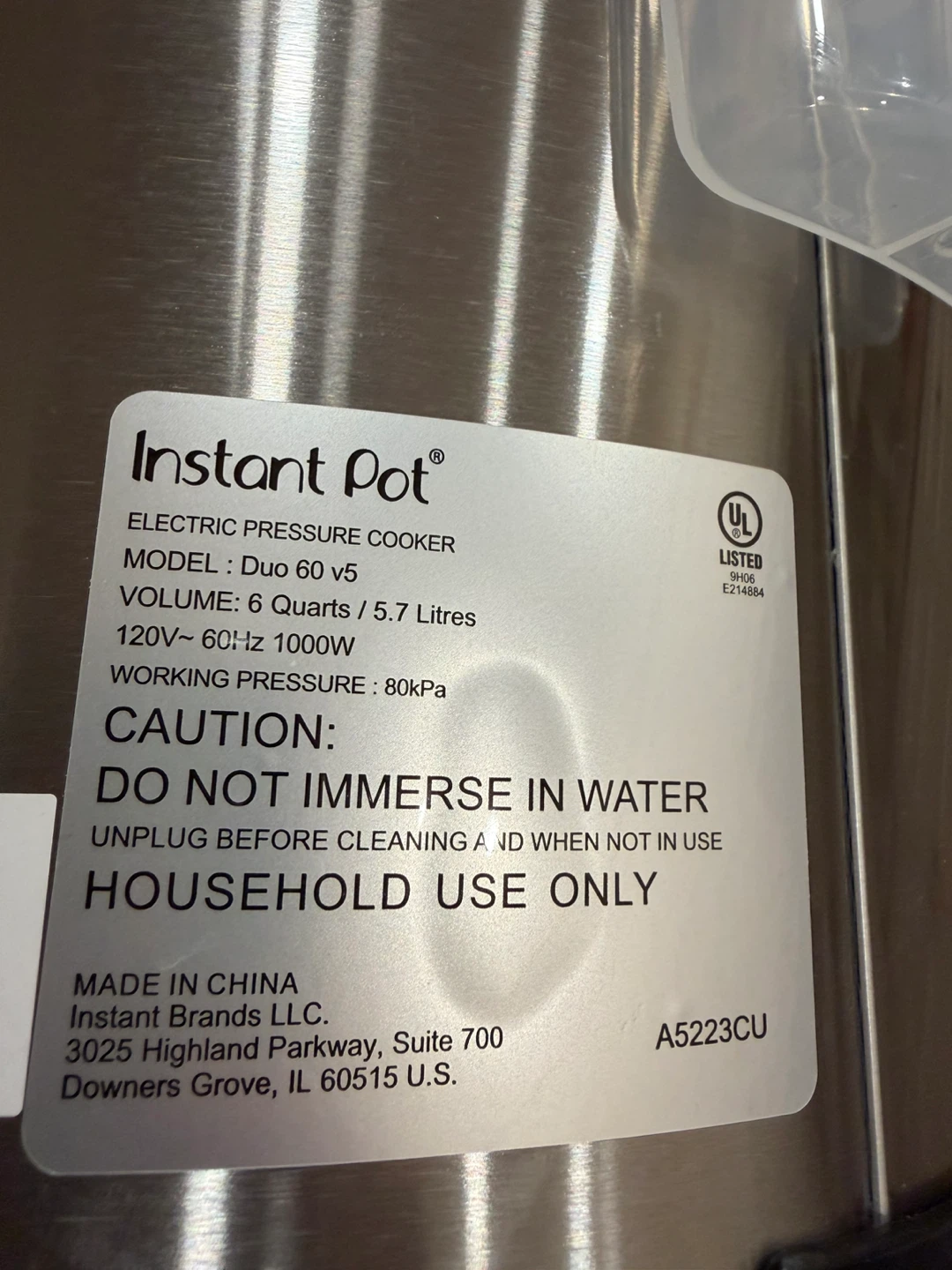Instant Pot Duo 60 v5 Electric Pressure Cooker - photo 5