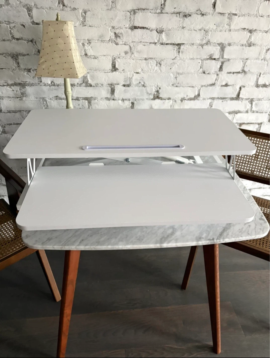 White Standing Desk Converter
