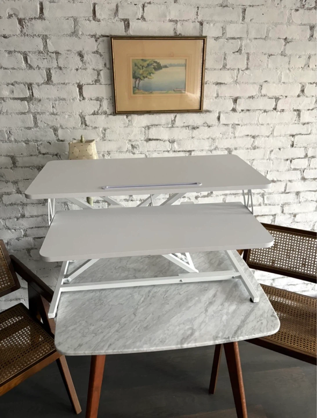 White Standing Desk Converter - photo 2