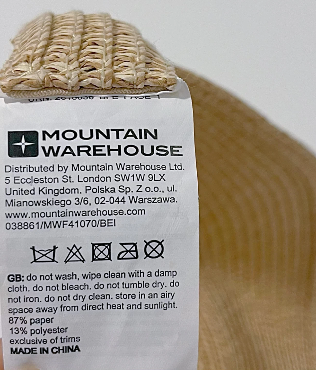 Mountain Warehouse Straw Visor Hat - One Size Unisex - photo 4