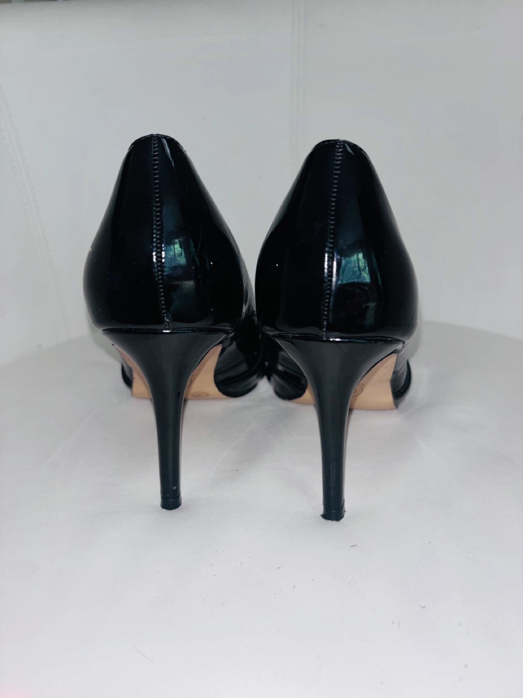 Chinese Laundry Black Patent Pointed Toe Heels Size 7.5 - photo 2