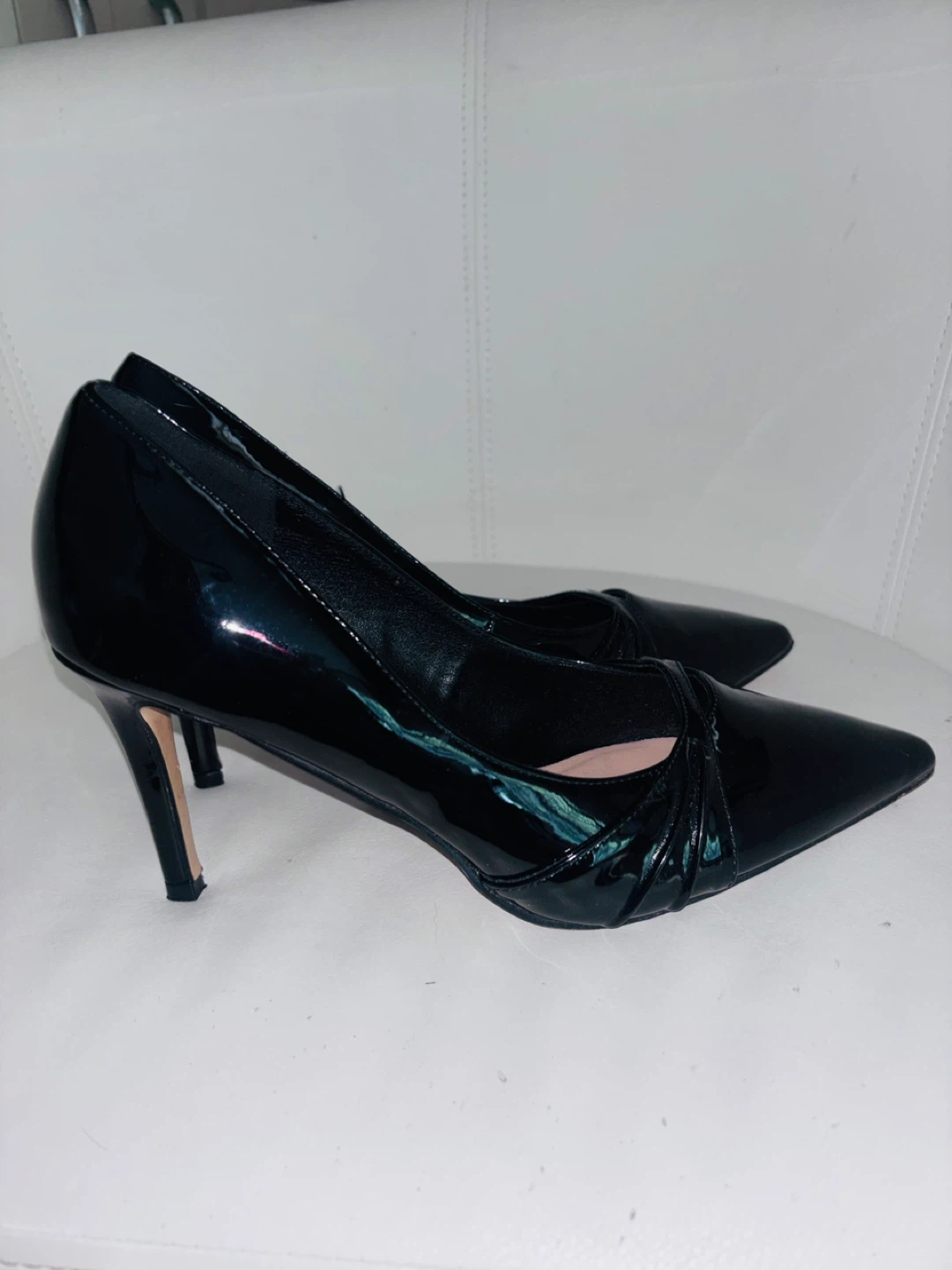 Chinese Laundry Black Patent Pointed Toe Heels Size 7.5
