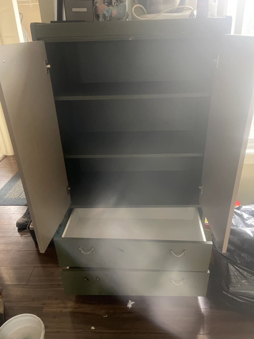 Green Armoire with Drawers