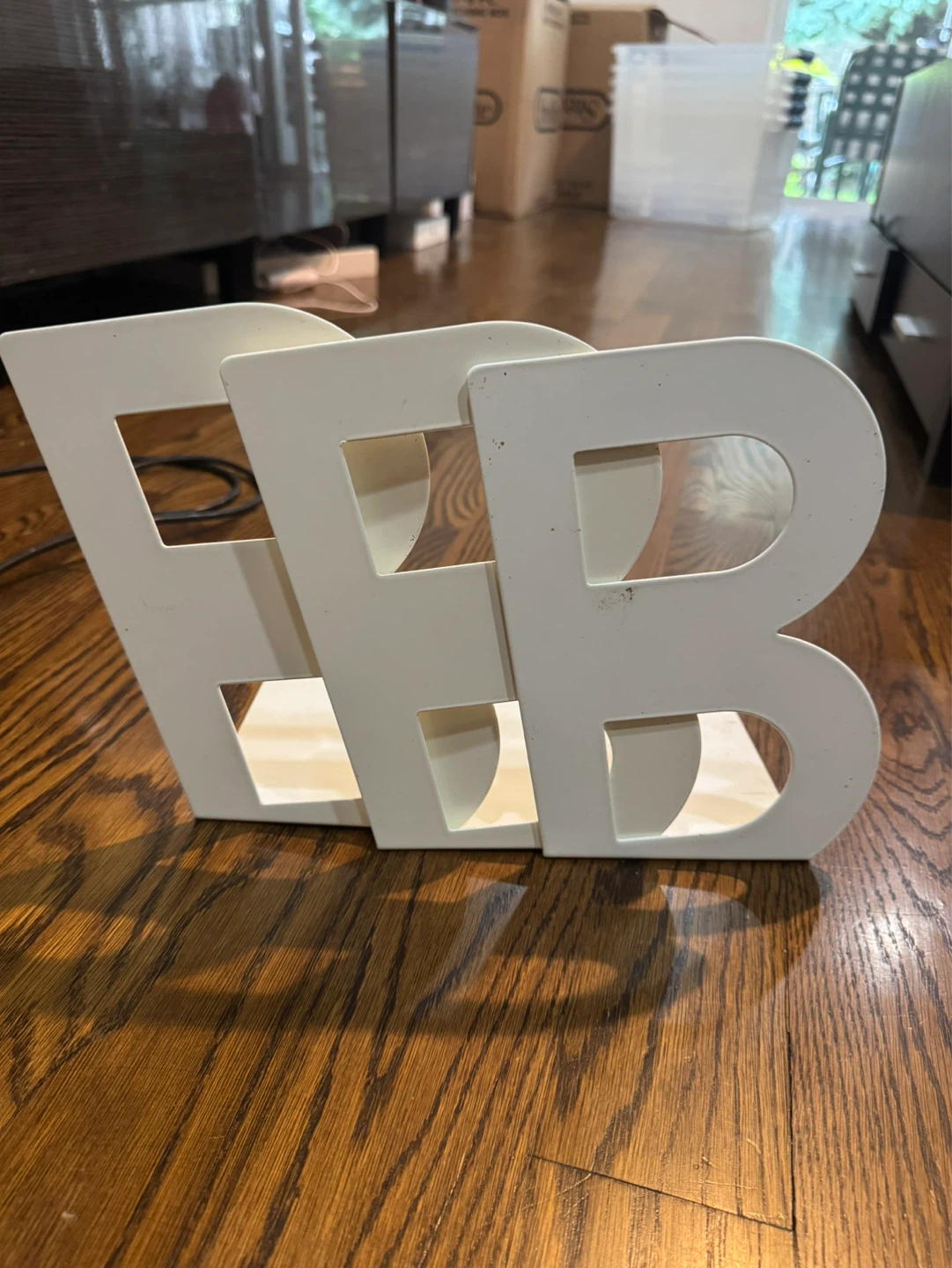 White Metal Letter Holder Organizer