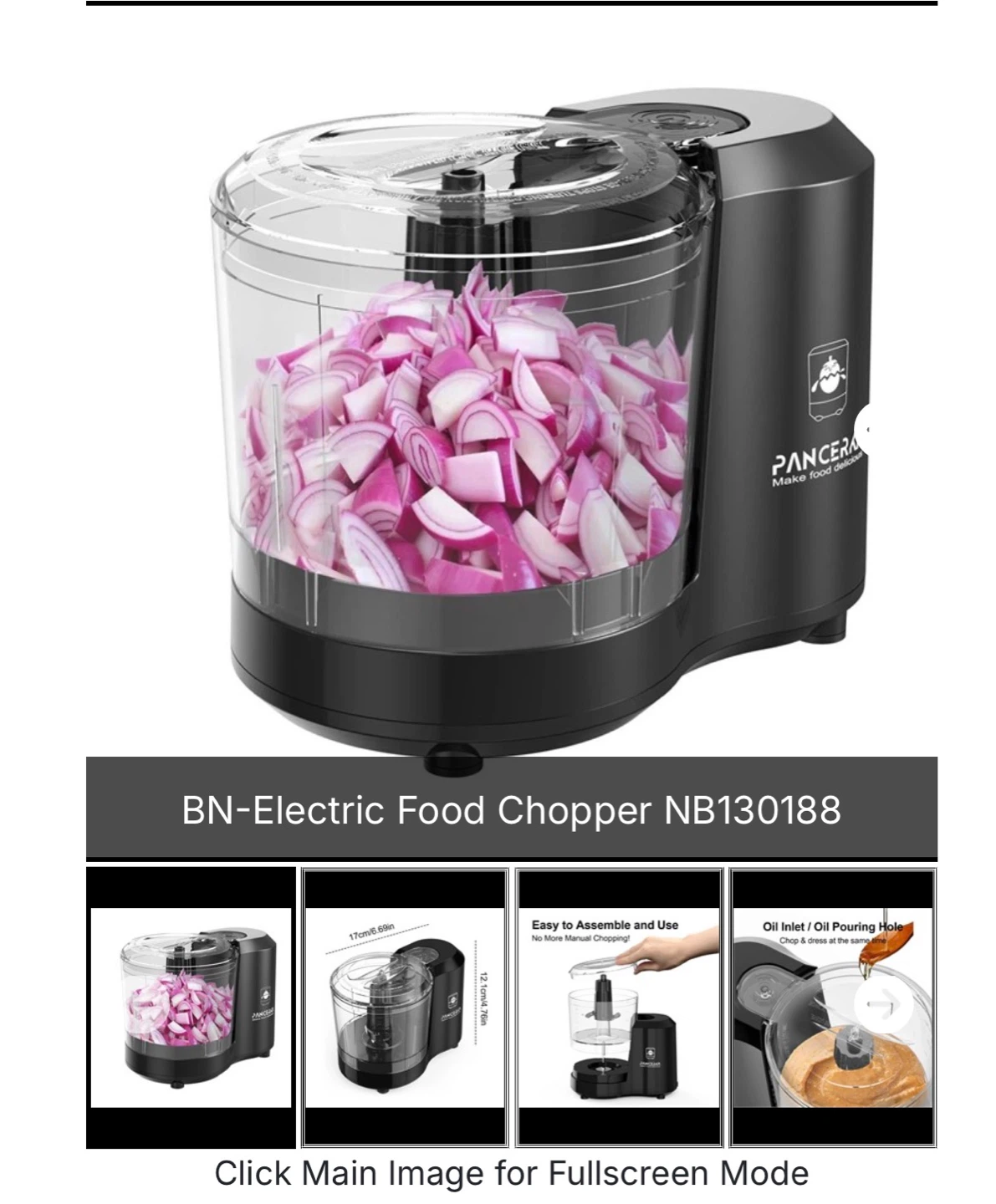 PANCERA Electric Food Chopper NB130188
