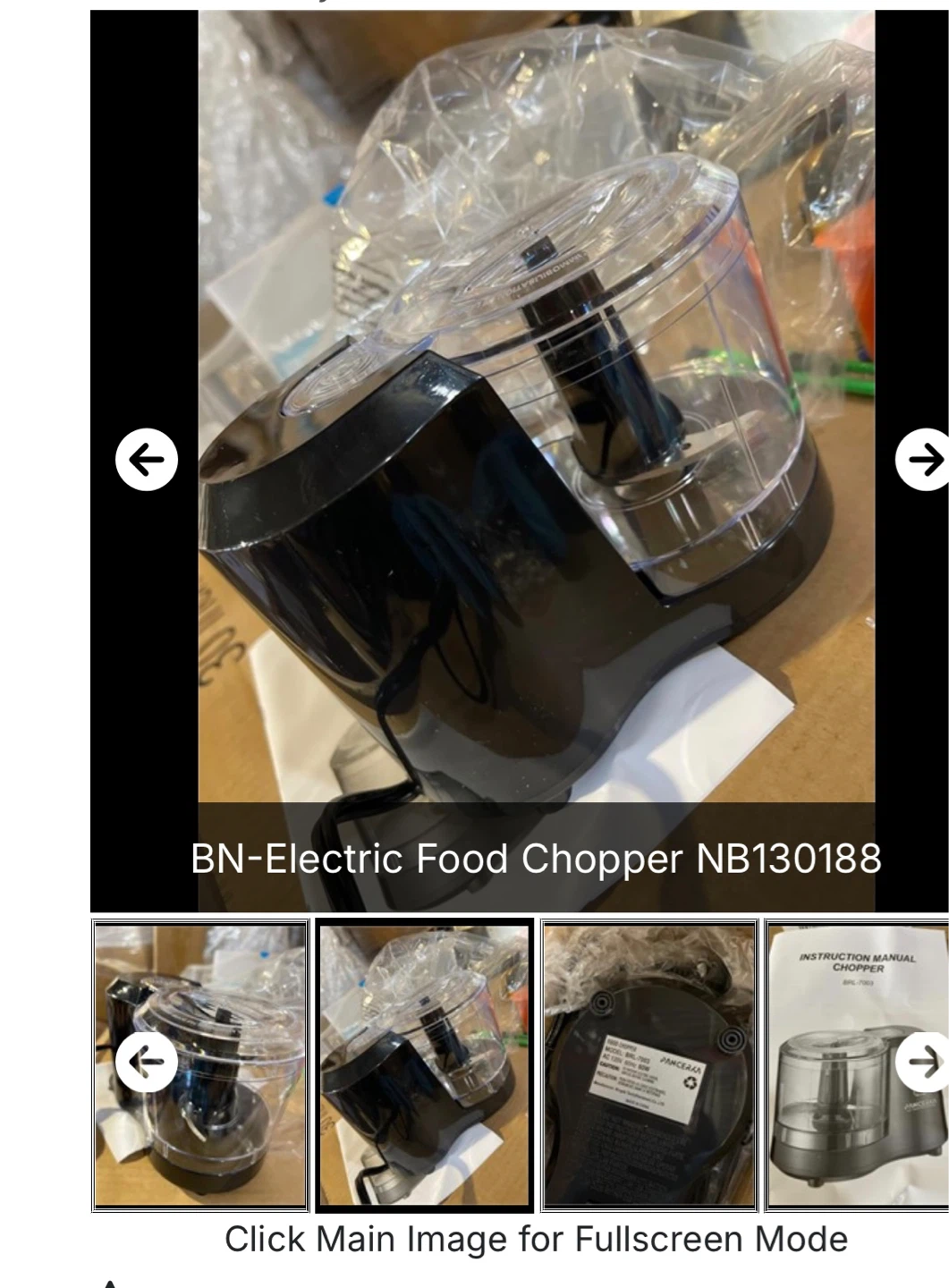 PANCERA Electric Food Chopper NB130188 - photo 4