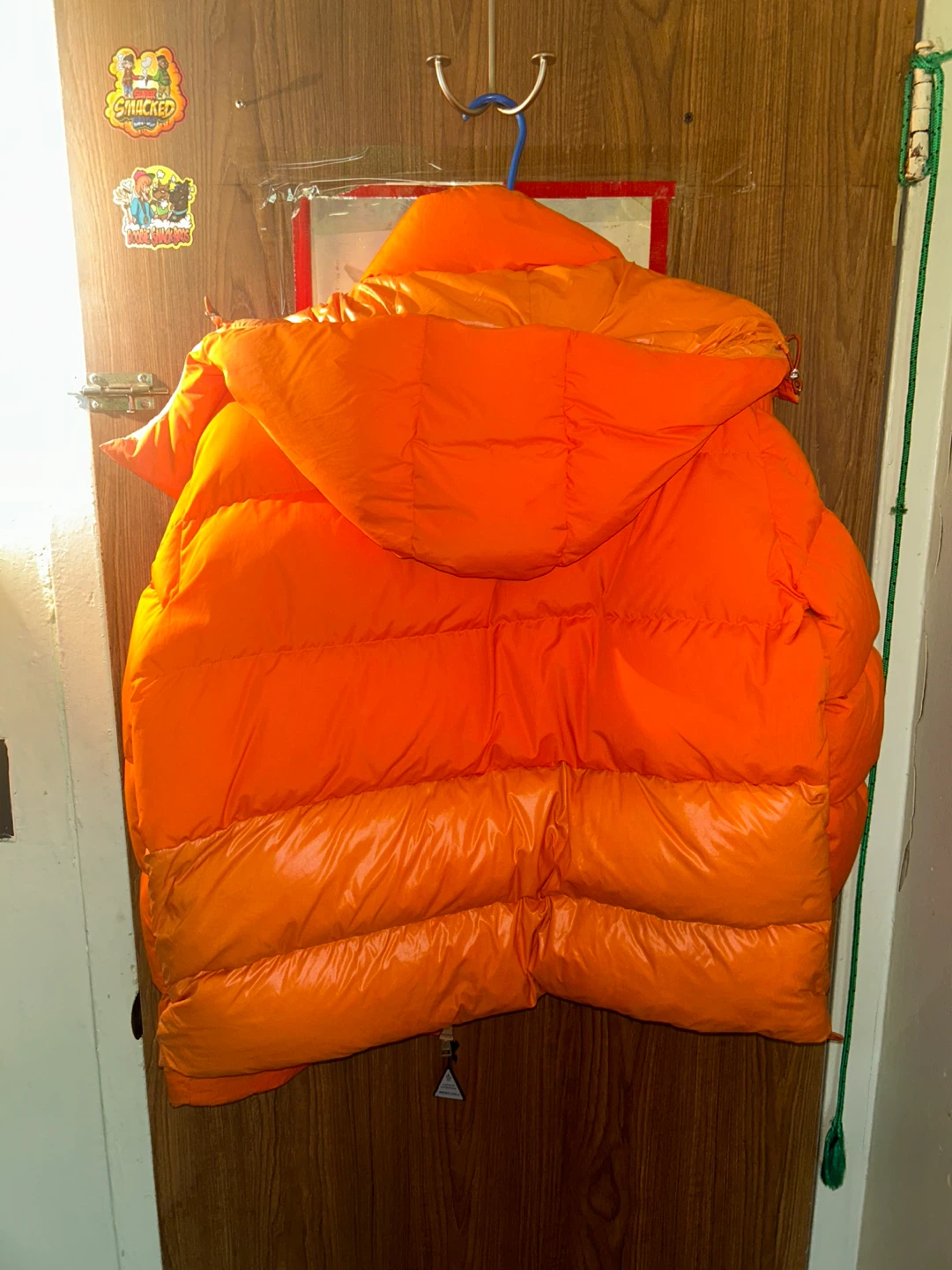 Moncler Orange Puffer Jacket Size 2 - photo 4