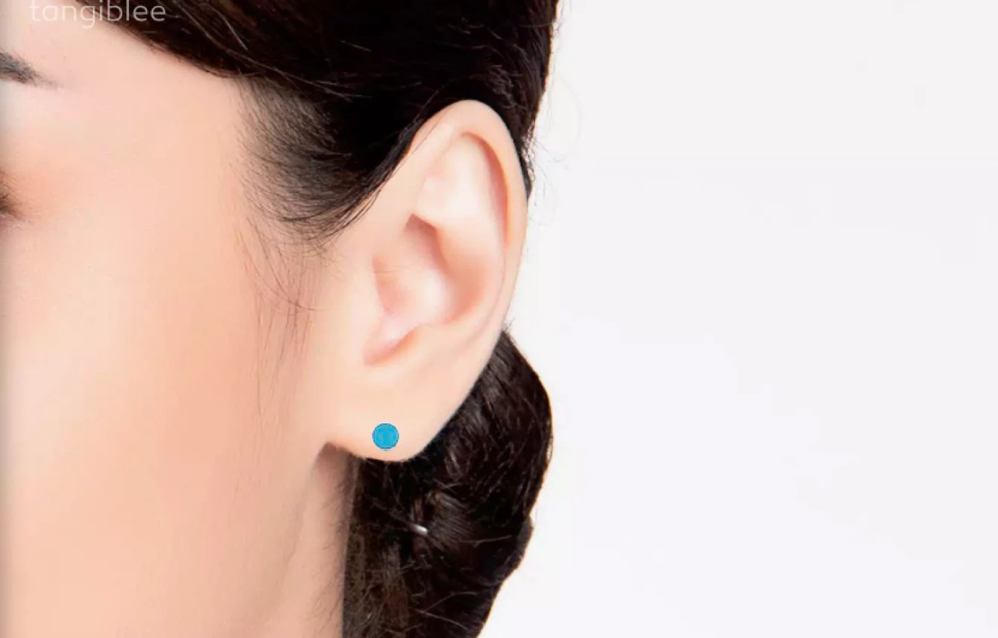 Turquoise Bezel Round Cabochon Stud Earrings - photo 2