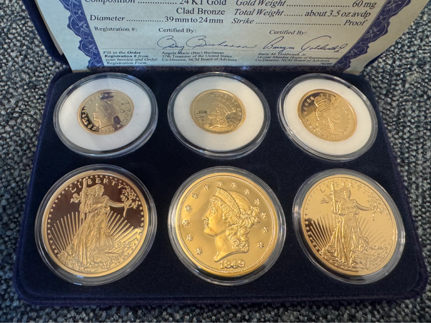 4 Sets - 6 Pc Rare Gold Coin Tribute Collection - photo 2