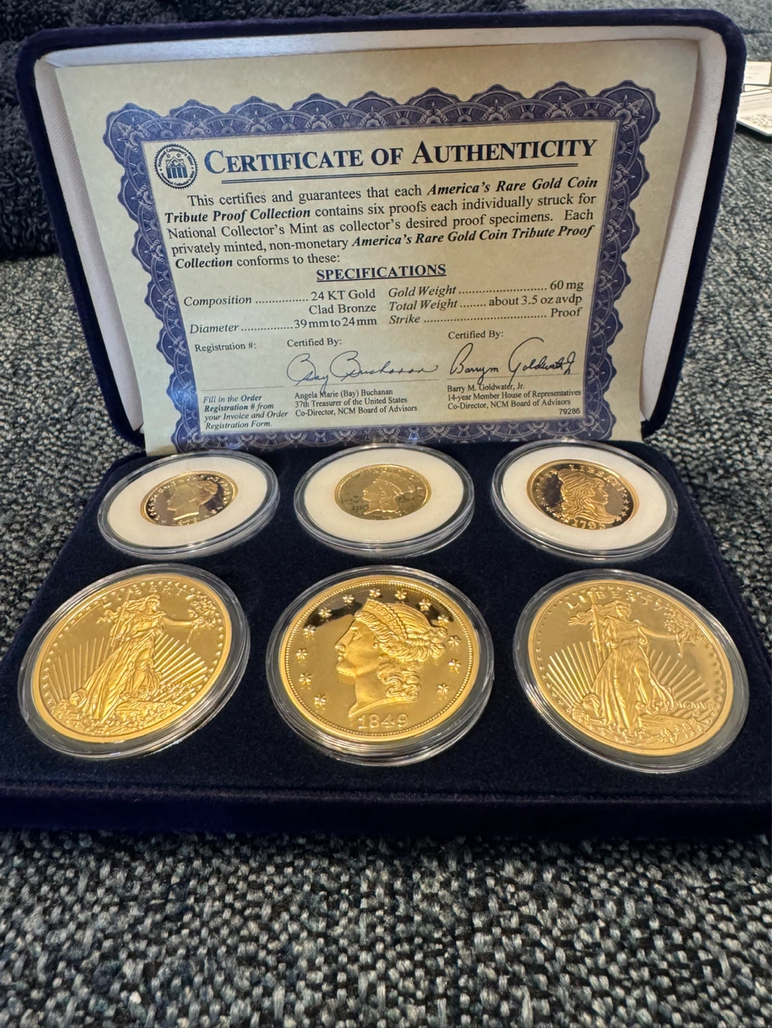 4 Sets - 6 Pc Rare Gold Coin Tribute Collection
