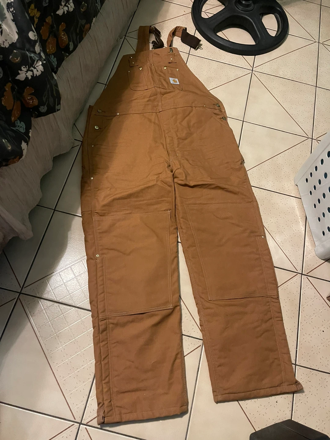 Carhartt Bib Overalls R02 BRN 44x32