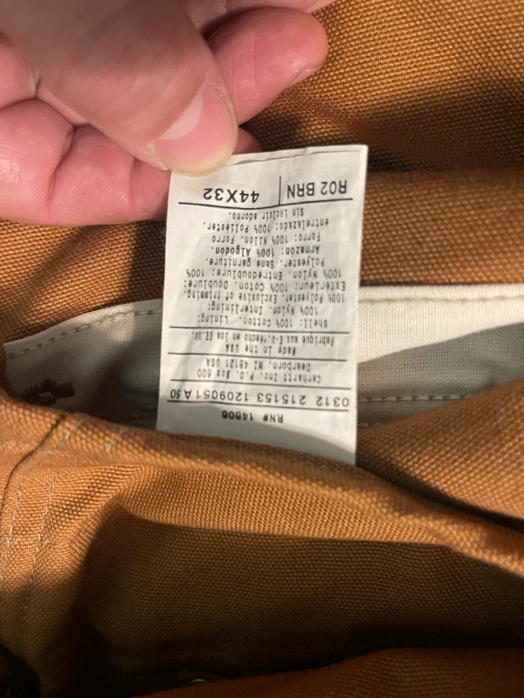 Carhartt Bib Overalls R02 BRN 44x32 - photo 3