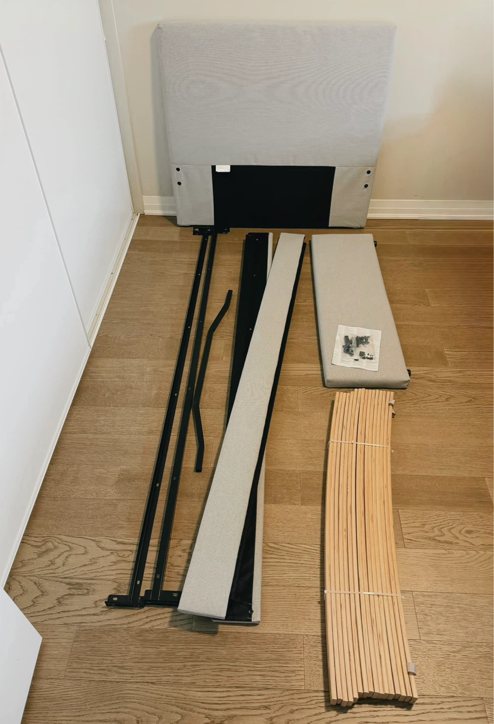 New IKEA GLADSTAD Upholstered Twin Bed - photo 5