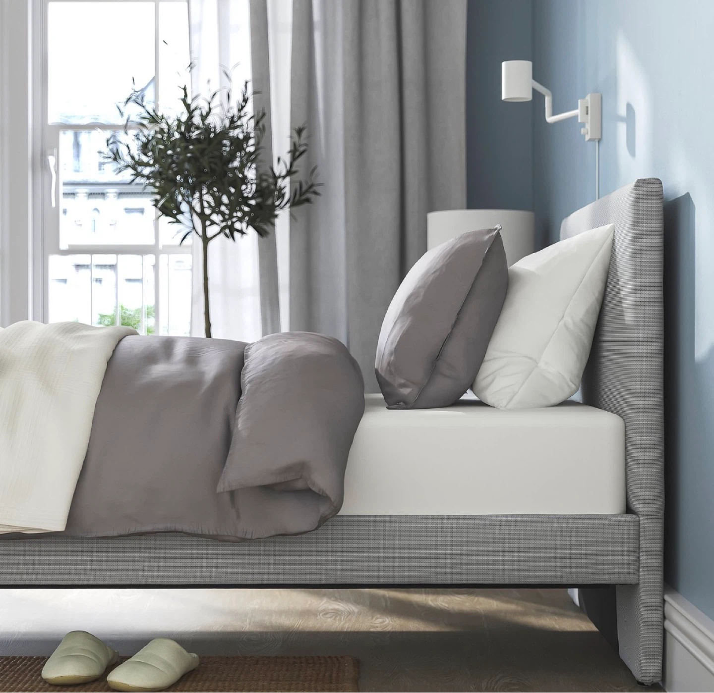 New IKEA GLADSTAD Upholstered Twin Bed