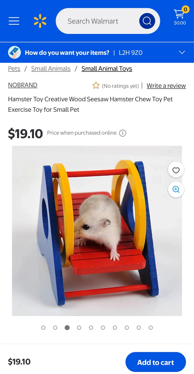 Wooden Seesaw Hamster Chew Toy for Small Pets - photo 2