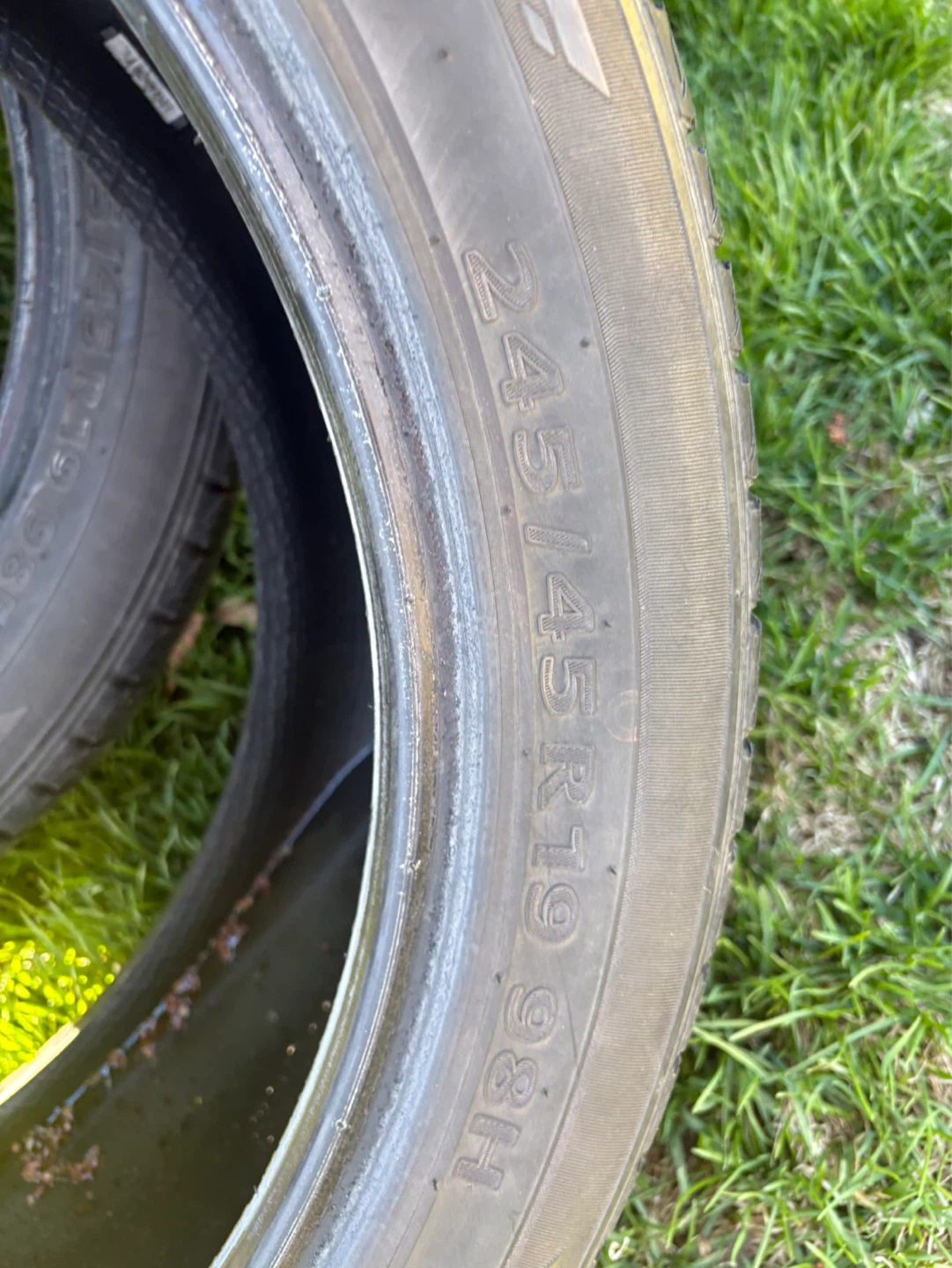 Four 245/45R19 Tires with  19" chrome Acura MDX rims