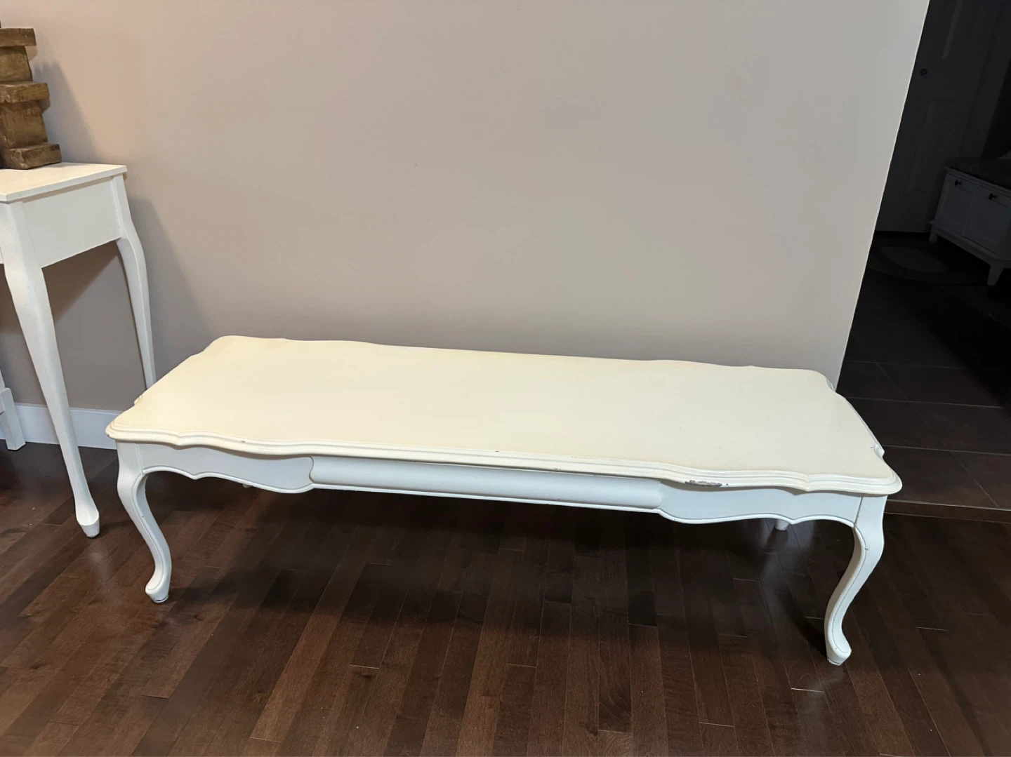 Vintage White French Provincial Style Coffee Table