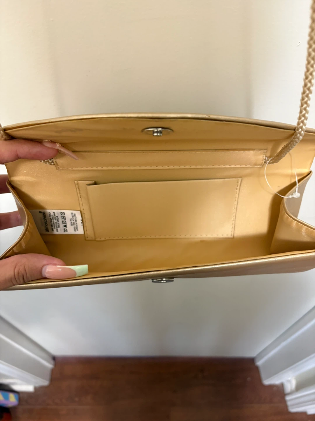 Gold Clutch Purse with Jewel Accent - photo 3