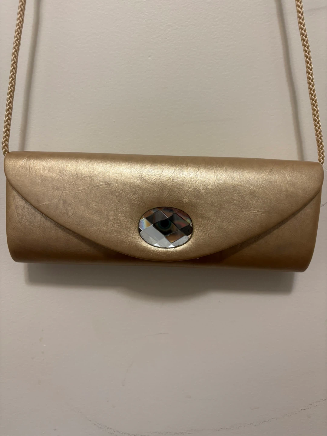Gold Clutch Purse with Jewel Accent - photo 2