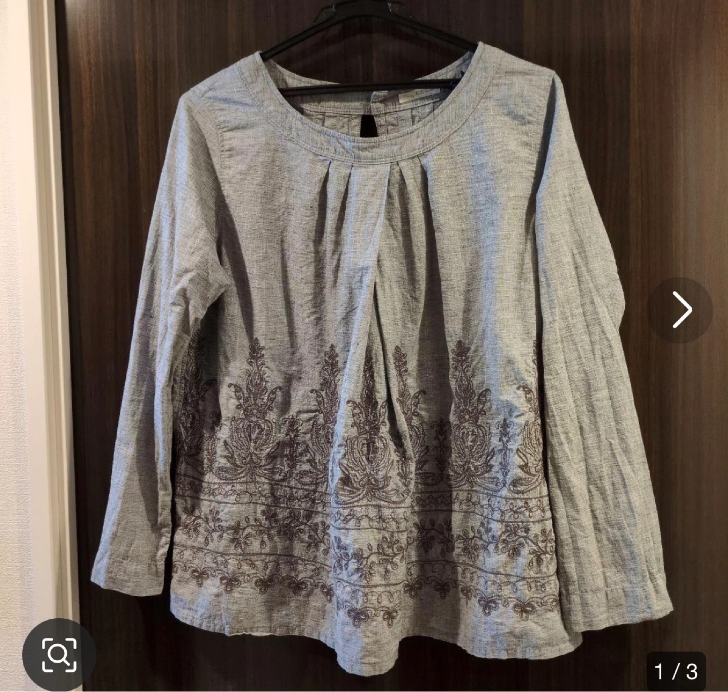 Sunny Clouds long sleeve embroidered top