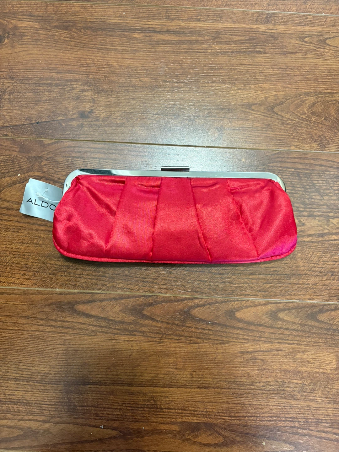 Aldo Red Clutch with Silver Chain