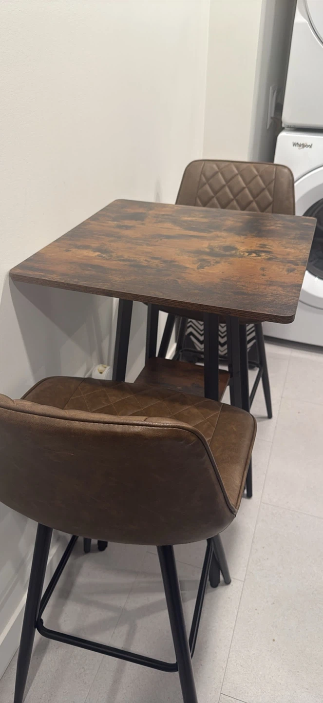 Square Bar Table and 2 Chairs Set - photo 3