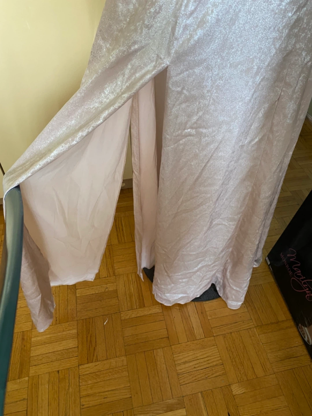 Light Pink Maxi Dress with Ruffle Sleeves - photo 3
