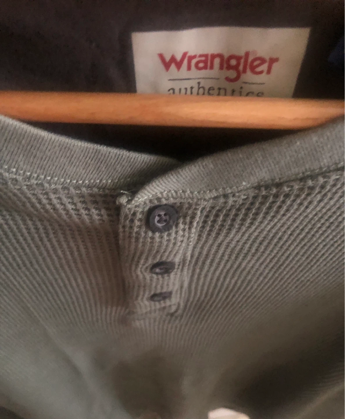LG size Wrangler Authentics Long Sleeve Henley Shirt - photo 2
