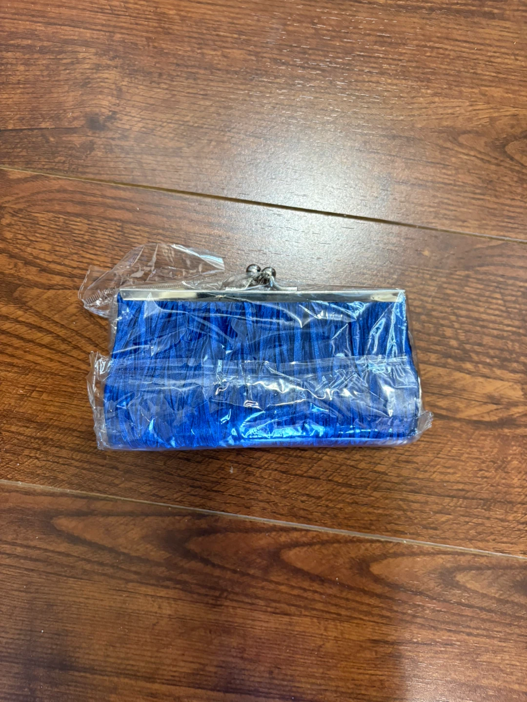 Blue Fringed Clutch Purse