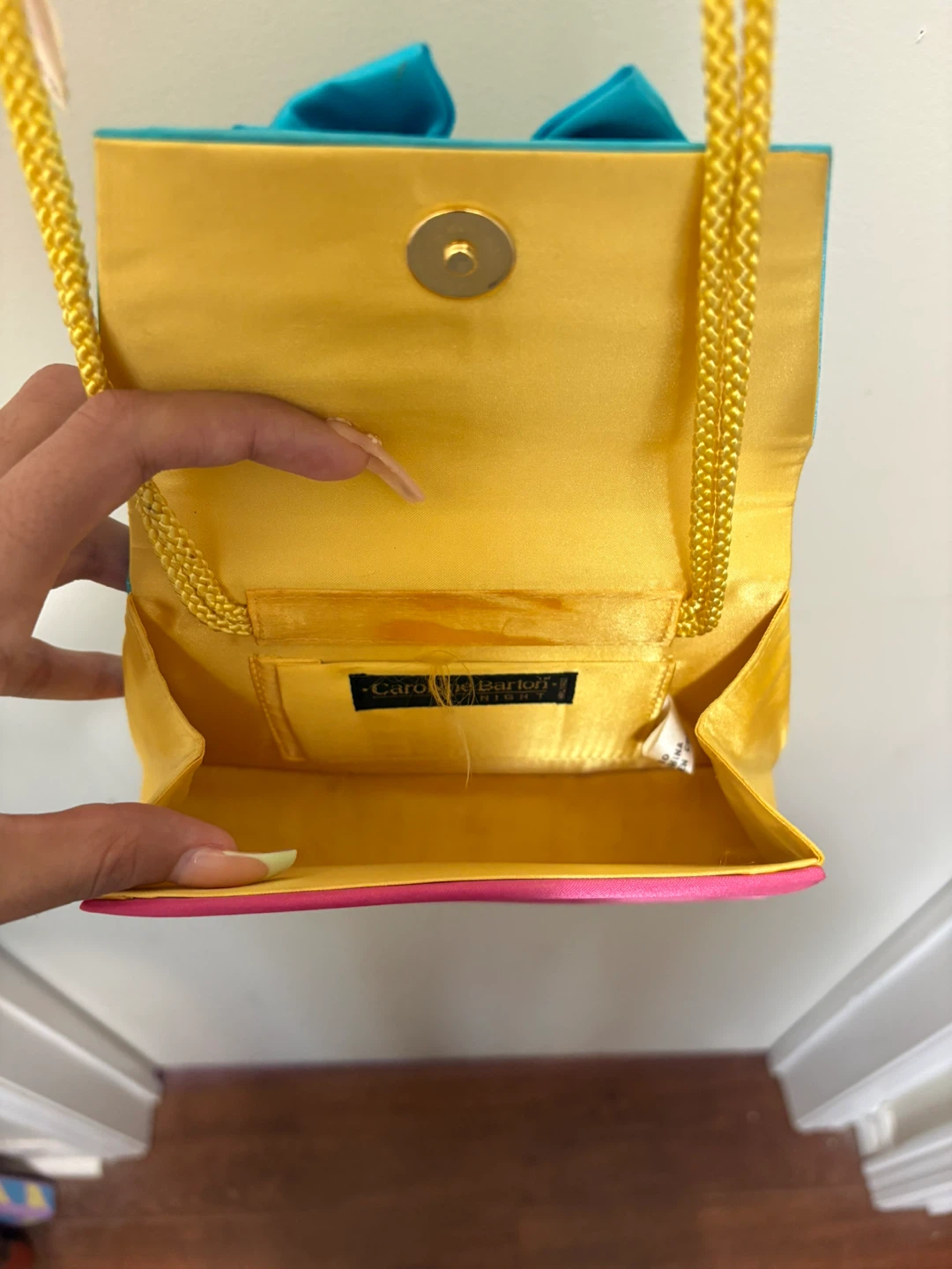 Caroline N. Barton Clutch Purse - Pink & Teal - photo 2