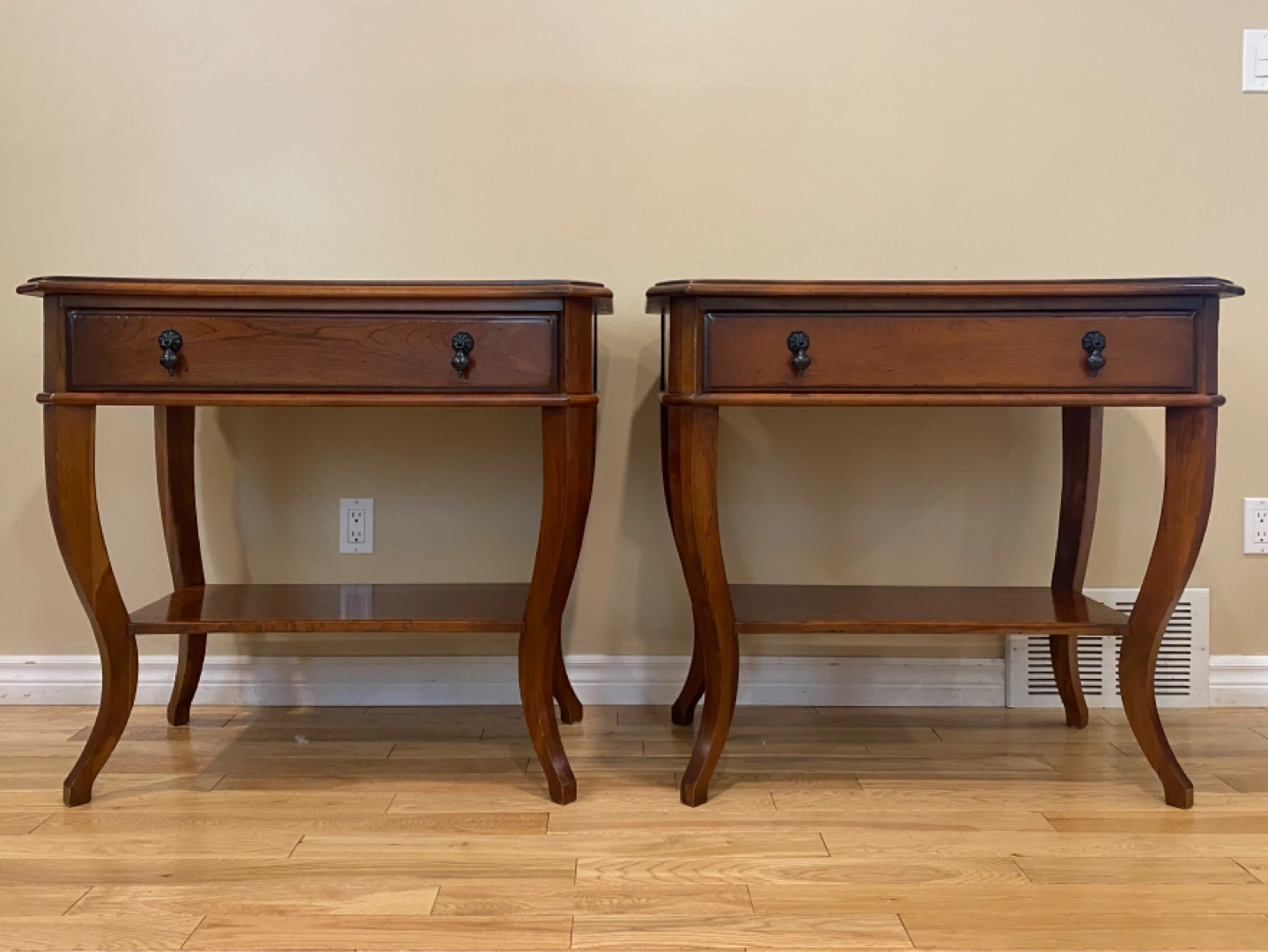 Pair of Harden Furniture Solid Cherry Nightstands (CAN DELIVER)