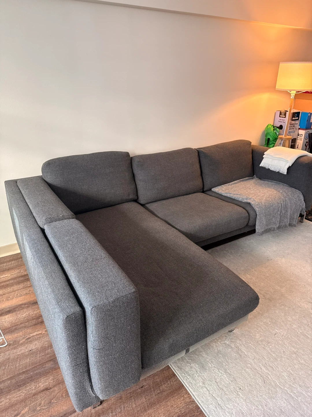 IKEA Dark Grey Sectional Sofa - photo 2