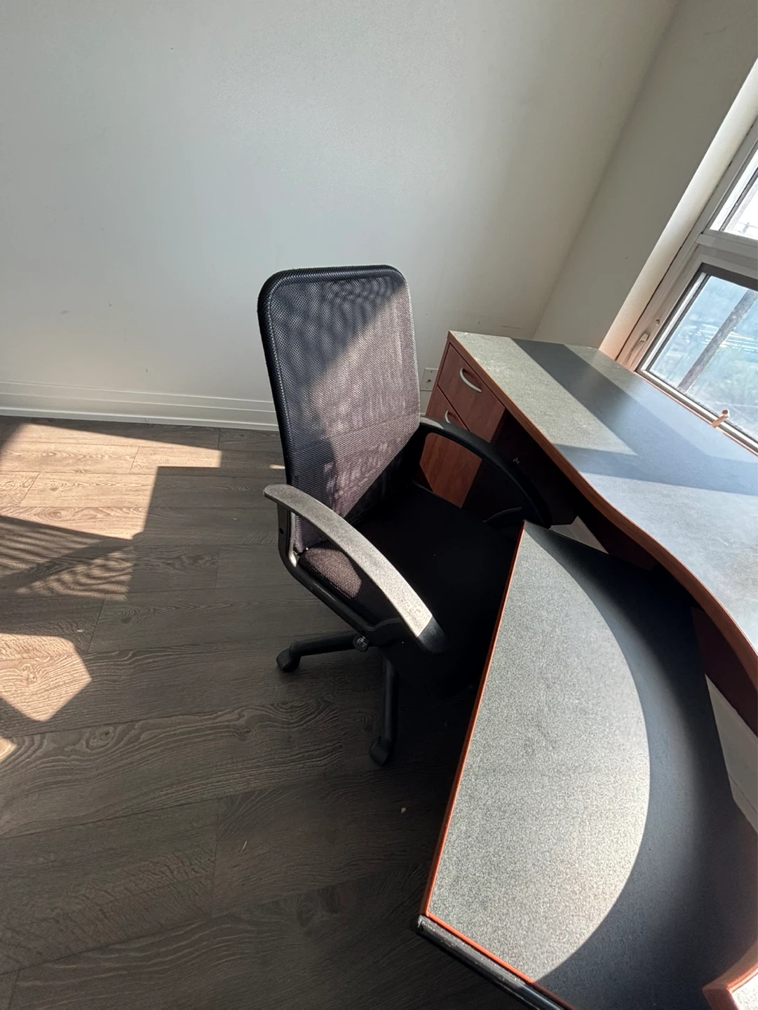L-Shaped Desk with Keyboard Tray and Drawers - photo 3