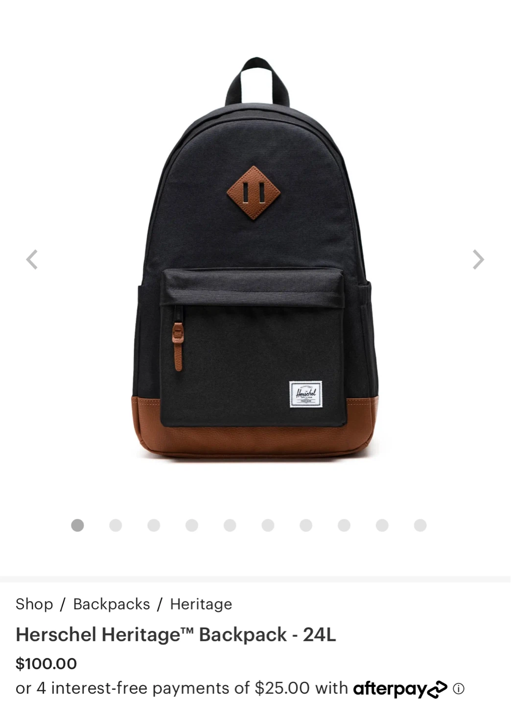 Herschel Heritage Backpack - 24L Black
