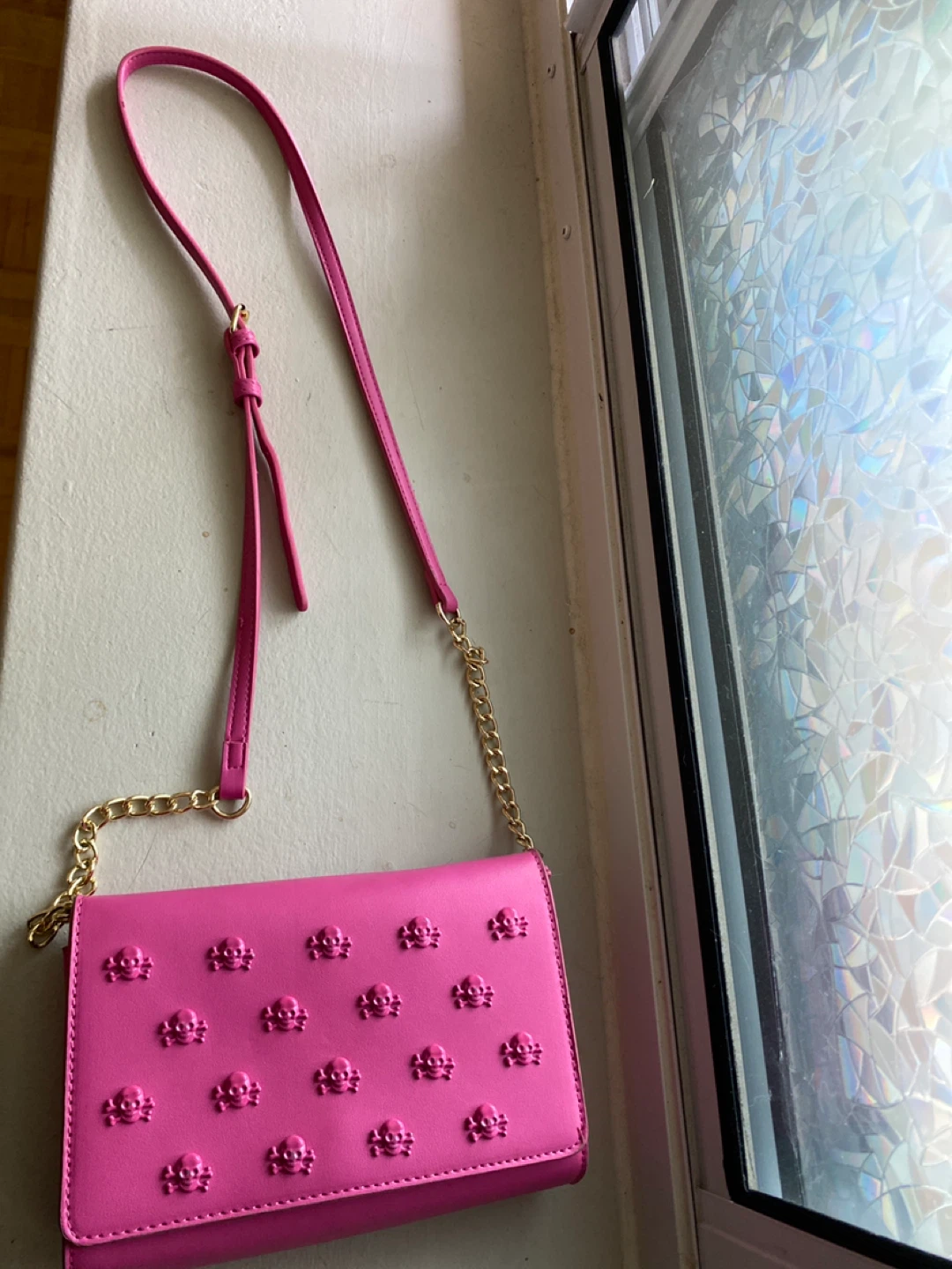 Betsey Johnson Pink Skull Crossbody Wallet - photo 3