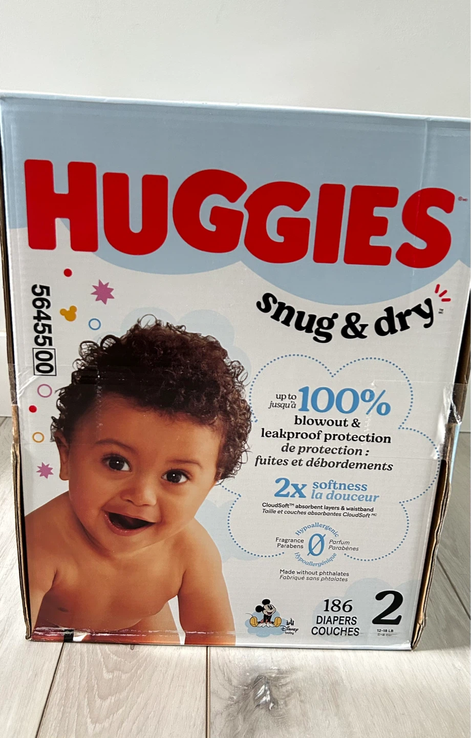 Huggies Snug & Dry Diapers - Size 2, 186 Count