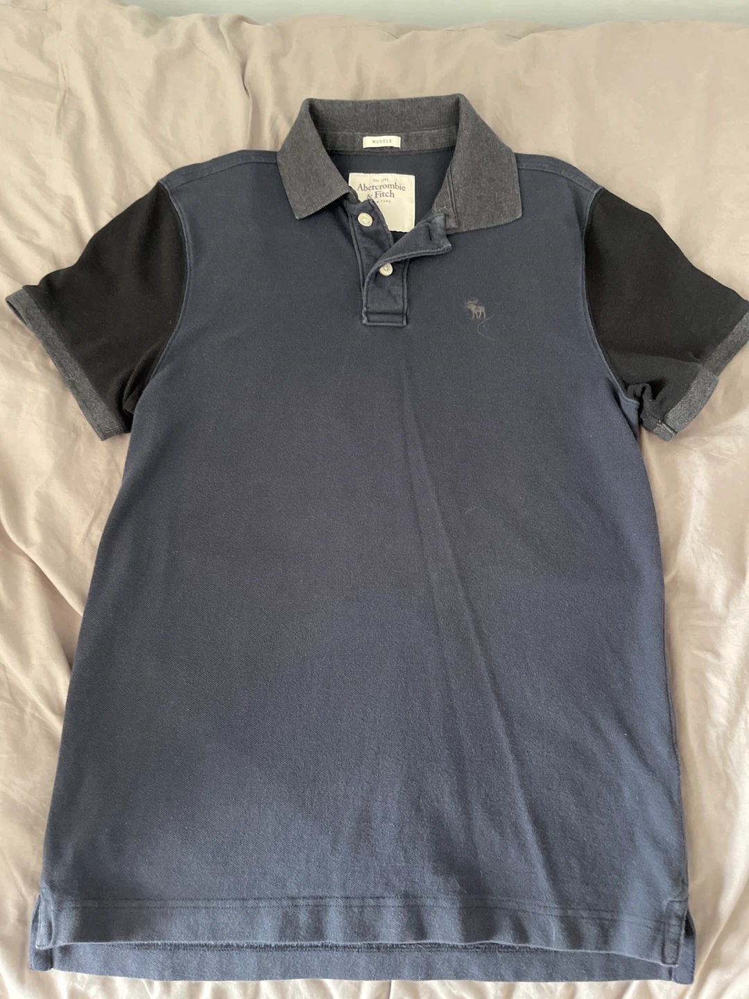 Abercrombie & Fitch Men's Polo Shirt - Size L