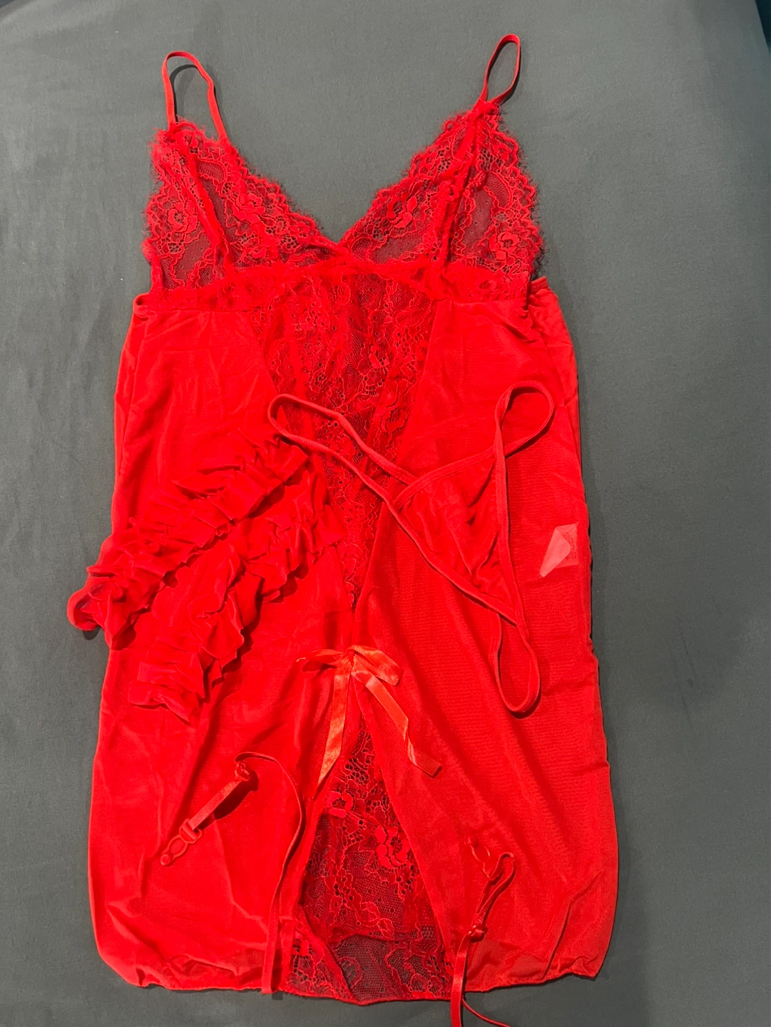 Red Lace Babydoll Lingerie
