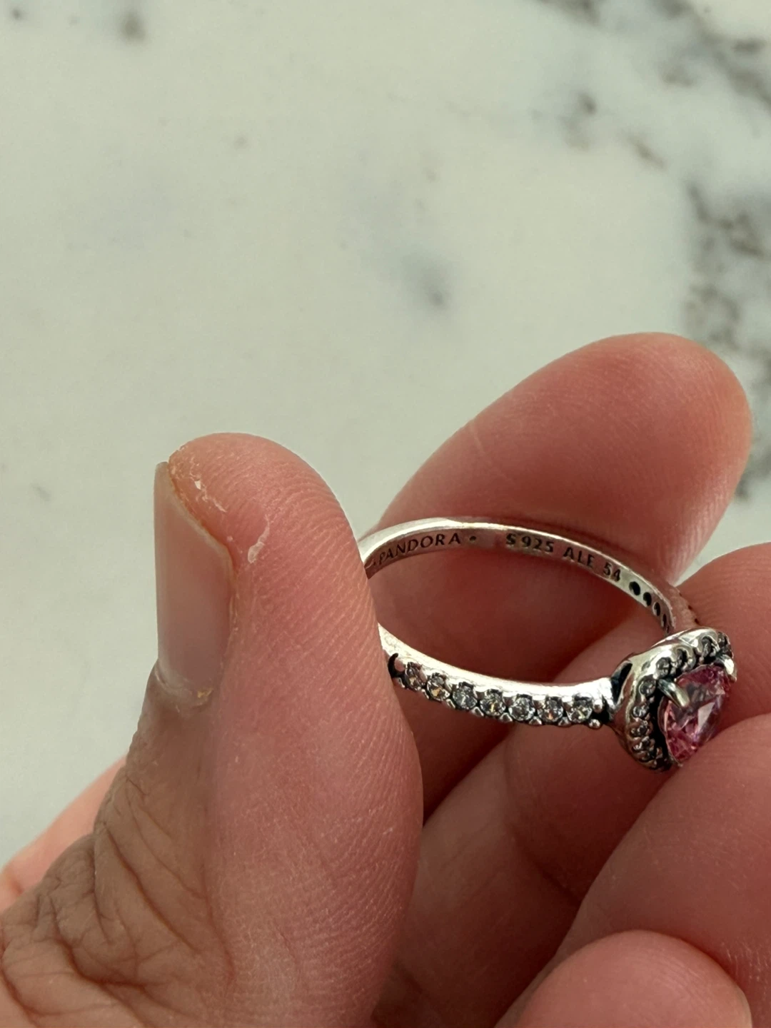 Pandora Pink Heart Ring Size 54 - photo 3