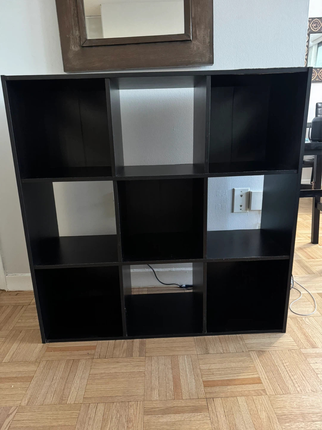 Black Cube Storage Shelf Unit - 9 Cubes - photo 2