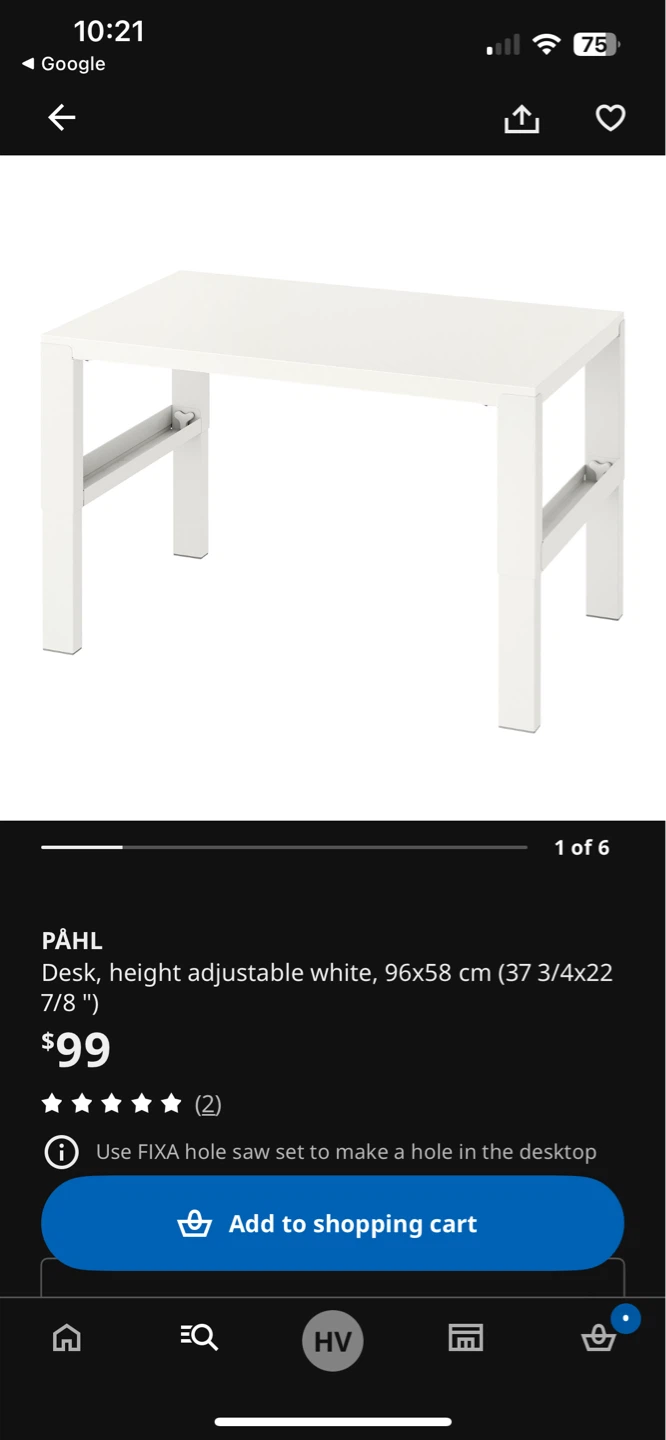 IKEA PÄHL Height Adjustable Desk- moveout sale