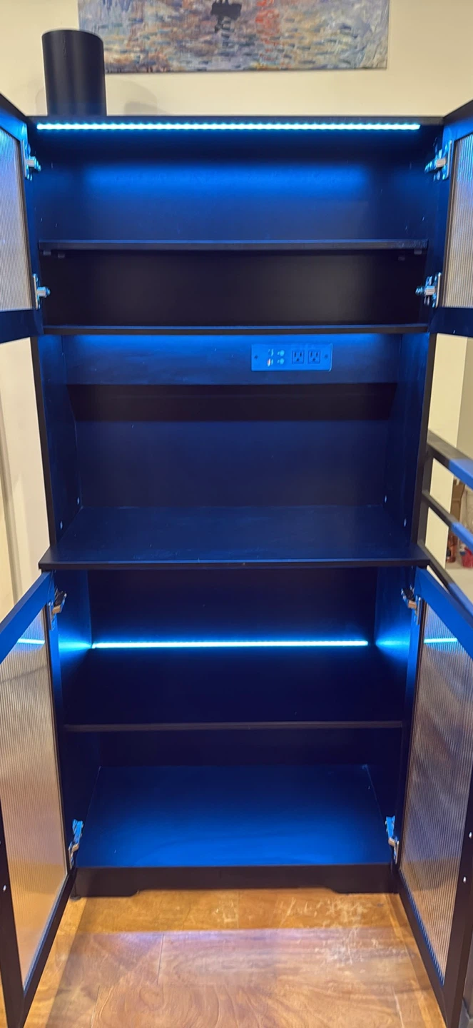 67” Kitchen Pantry with built in outlets