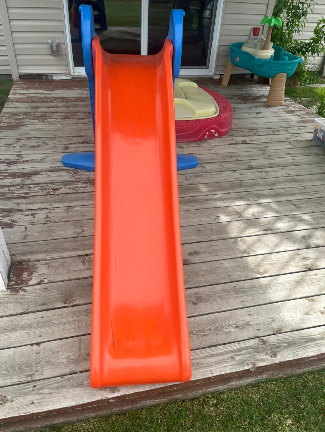 Kids Plastic Slide - Orange and Blue - photo 3