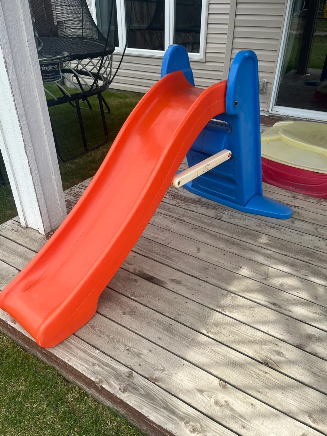 Kids Plastic Slide - Orange and Blue - photo 2